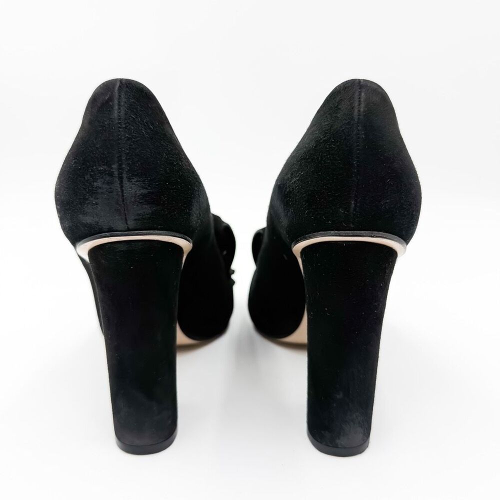 Gucci GG Marmont Fringe Black Loafer Block Heel Pumps EU 37 US 7 - Picture 6 of 16